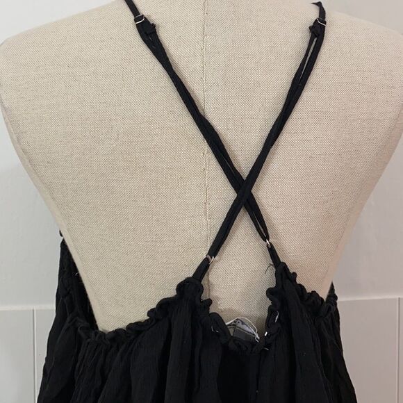 Embroidered Cross Back Trapeze Tank Top - Picture 4 of 8